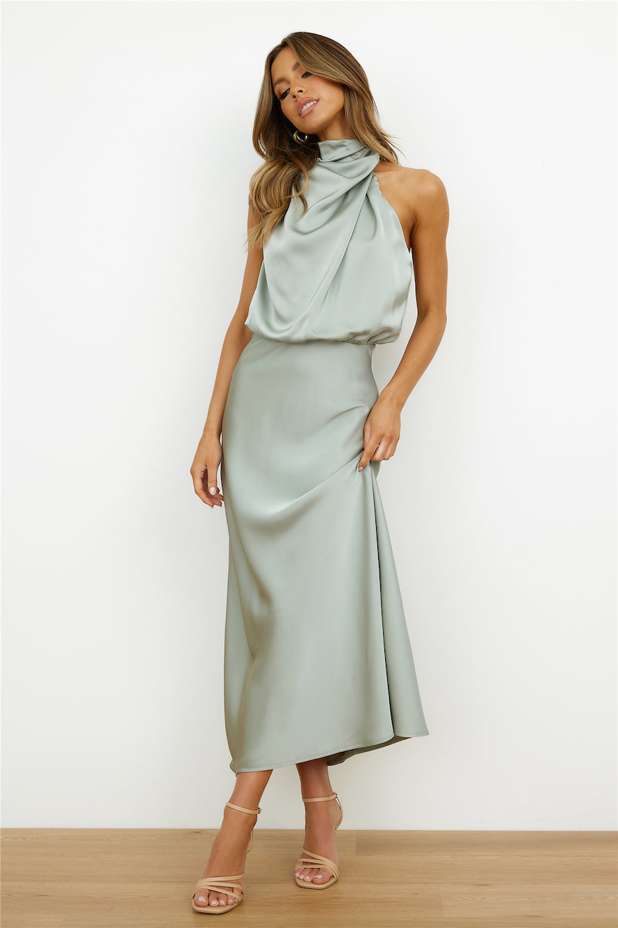 LUISA | HALTER-NECK DRESS