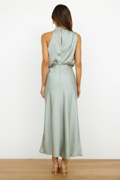 LUISA | HALTER-NECK DRESS
