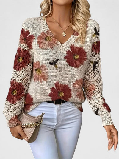 AURÉLIE | ELEGANT SWEATER WITH FLORAL DESIGN