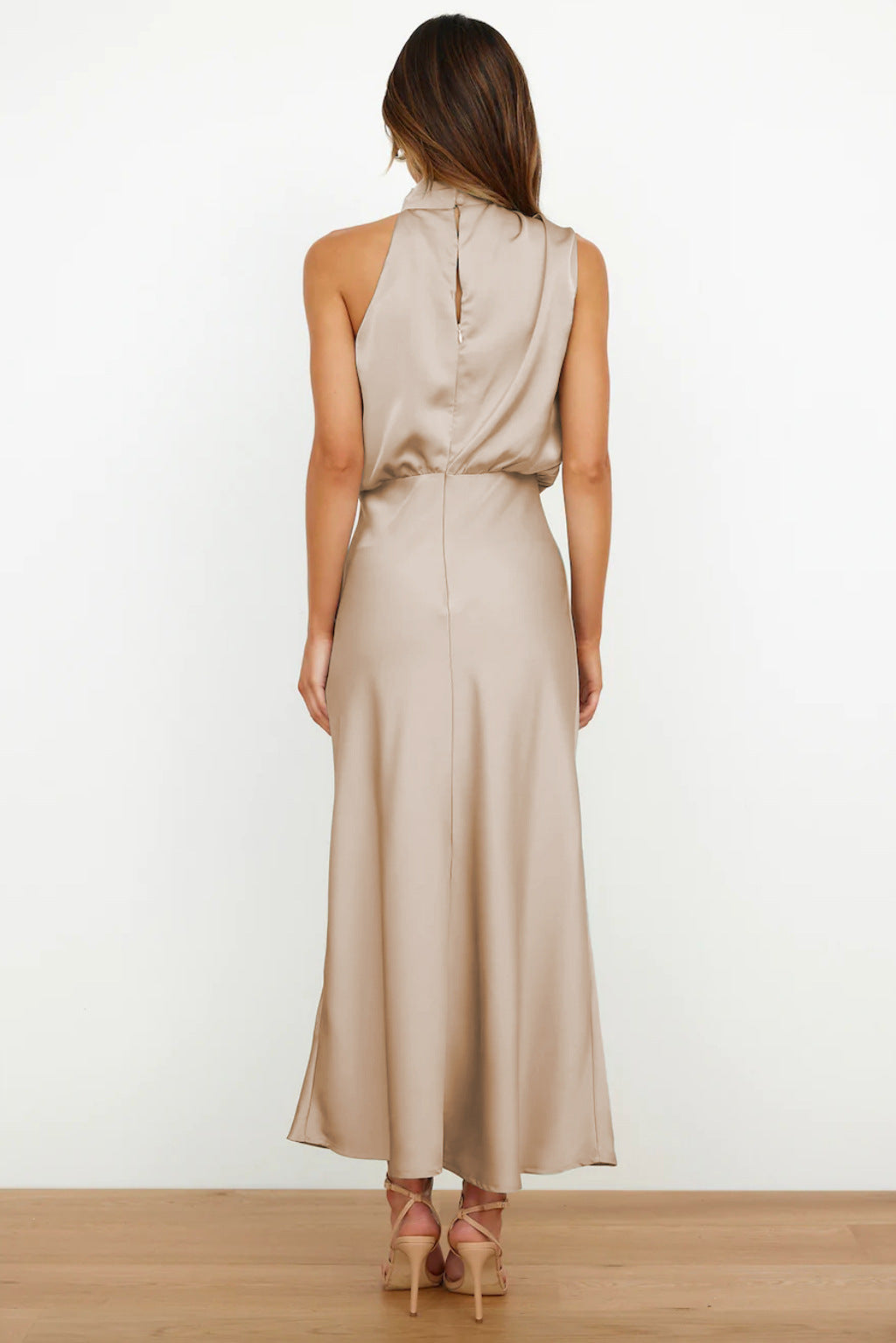 LUISA | HALTER-NECK DRESS