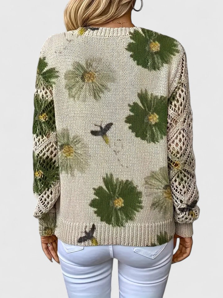 AURÉLIE | ELEGANT SWEATER WITH FLORAL DESIGN