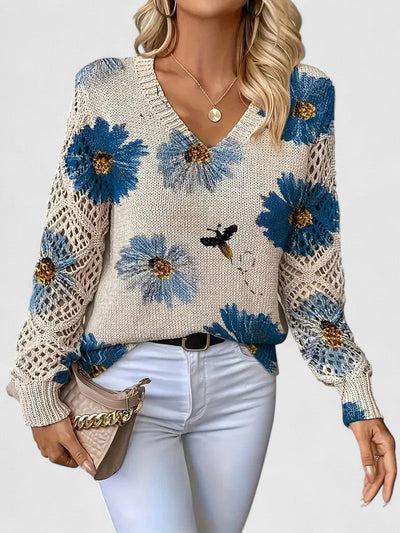 AURÉLIE | ELEGANT SWEATER WITH FLORAL DESIGN