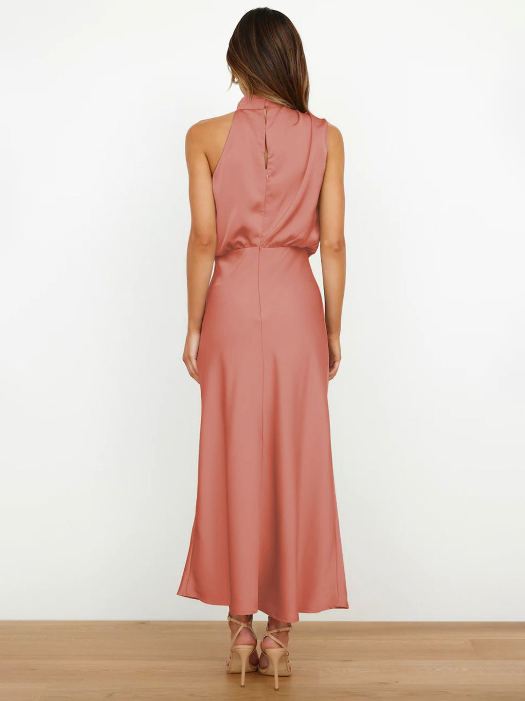 LUISA | HALTER-NECK DRESS