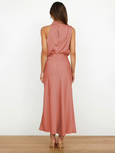 LUISA | HALTER-NECK DRESS