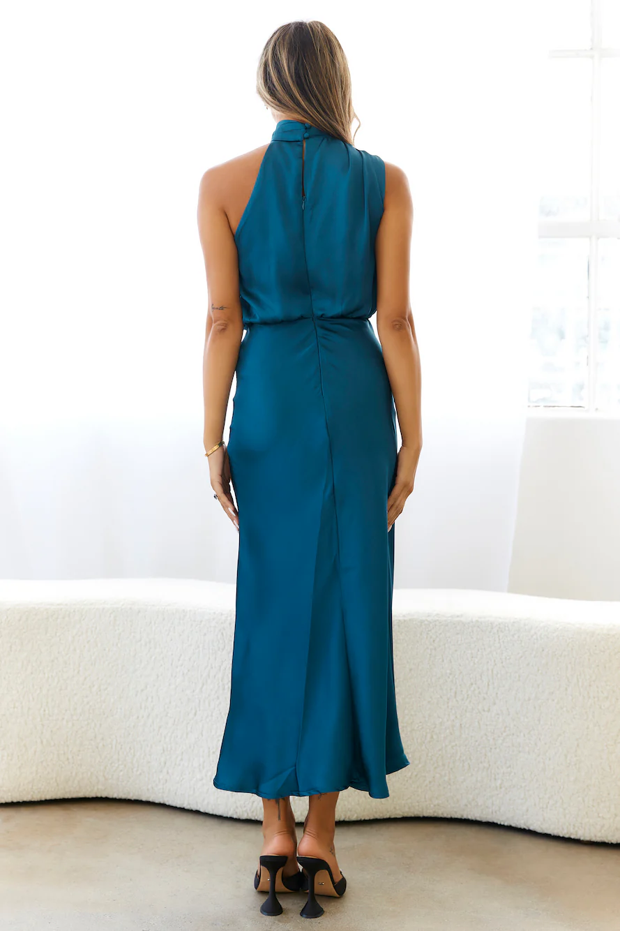 LUISA | HALTER-NECK DRESS