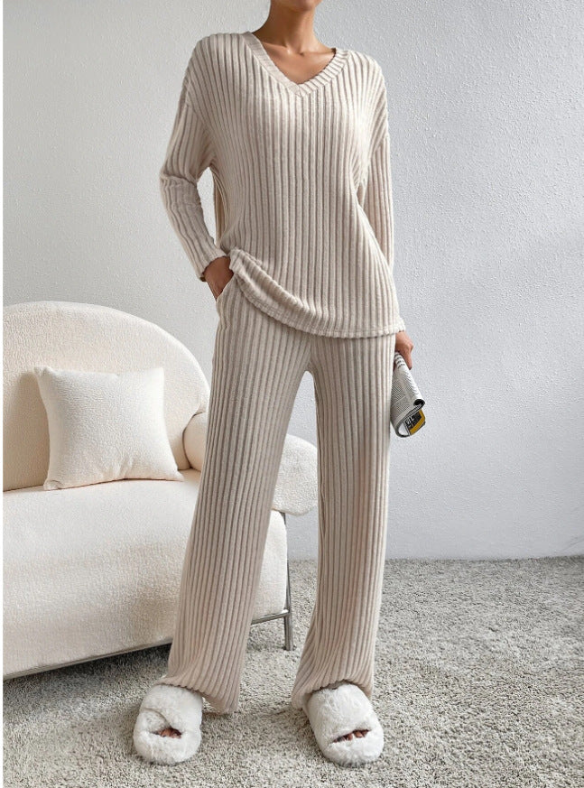 RENEE | ELEGANT RIBBED KNIT LOUNGE SET