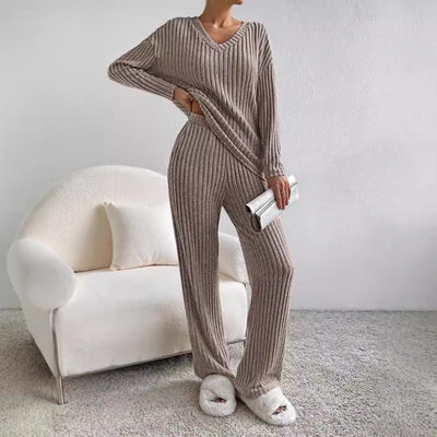 RENEE | ELEGANT RIBBED KNIT LOUNGE SET