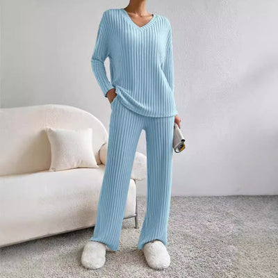 RENEE | ELEGANT RIBBED KNIT LOUNGE SET