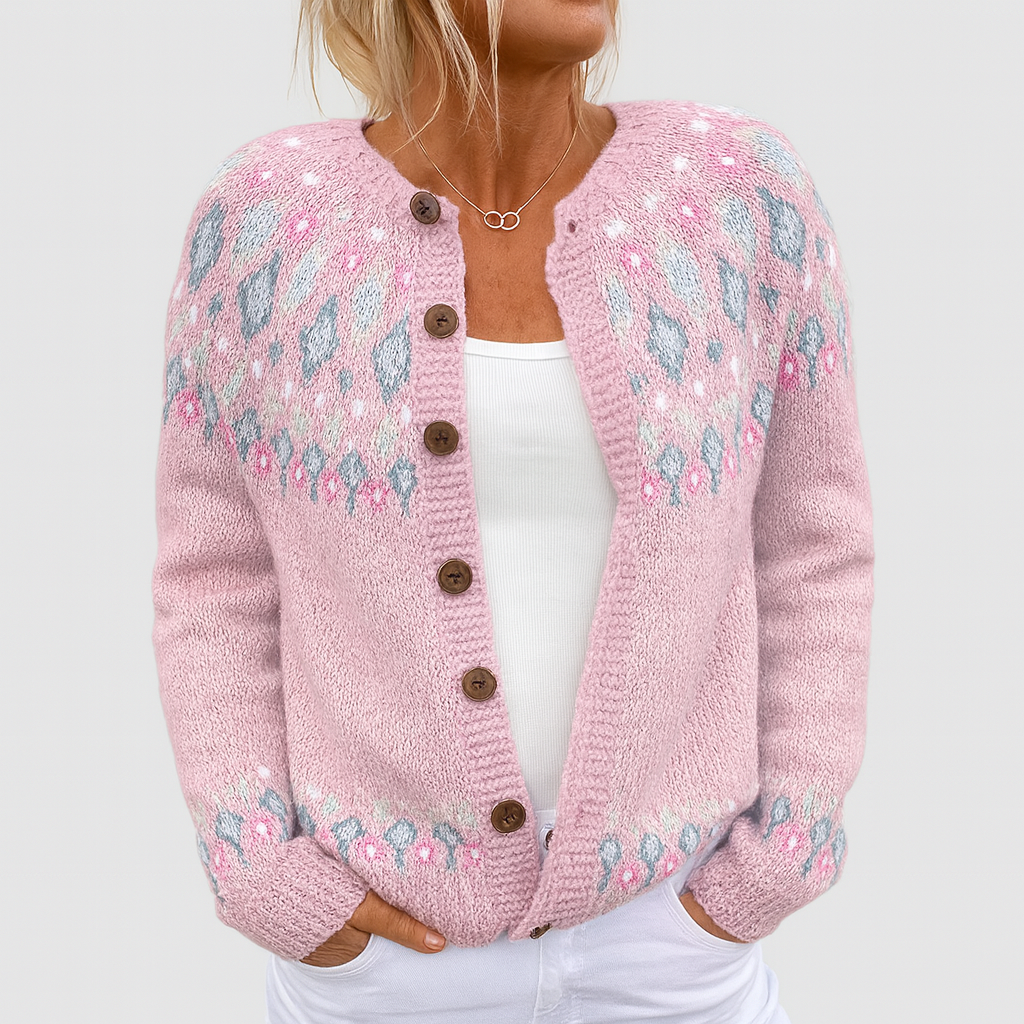 EVA | PATTERNED KNIT CARDIGAN
