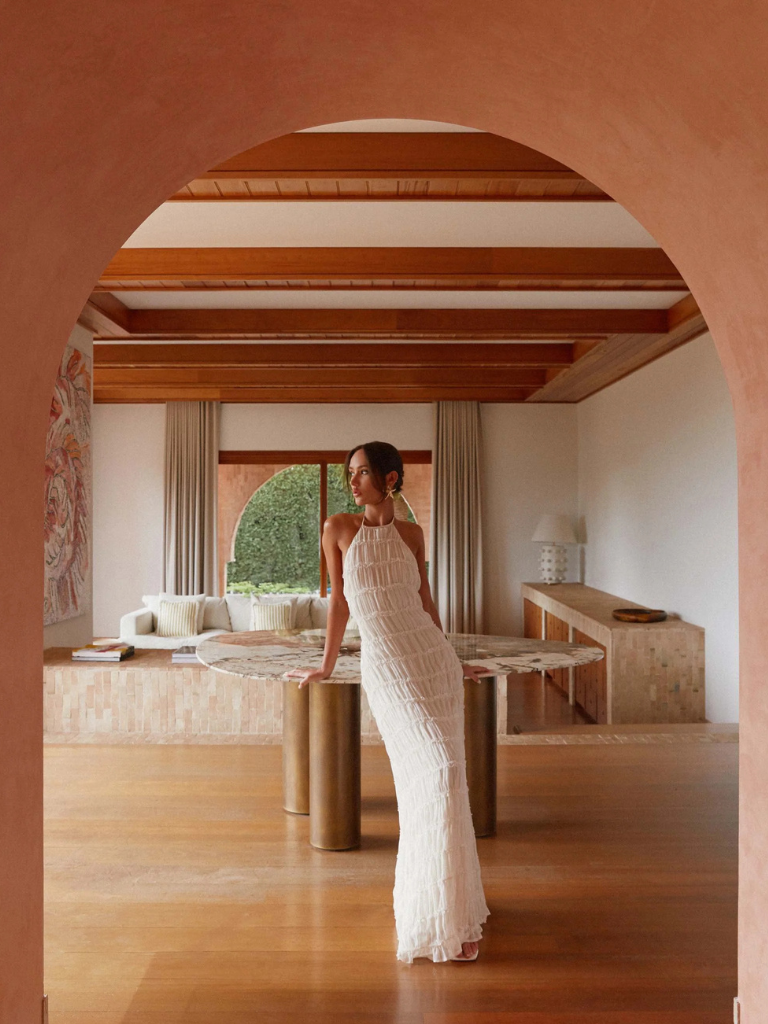 SOLÈNE - TEXTURIERTES MAXIKLEID