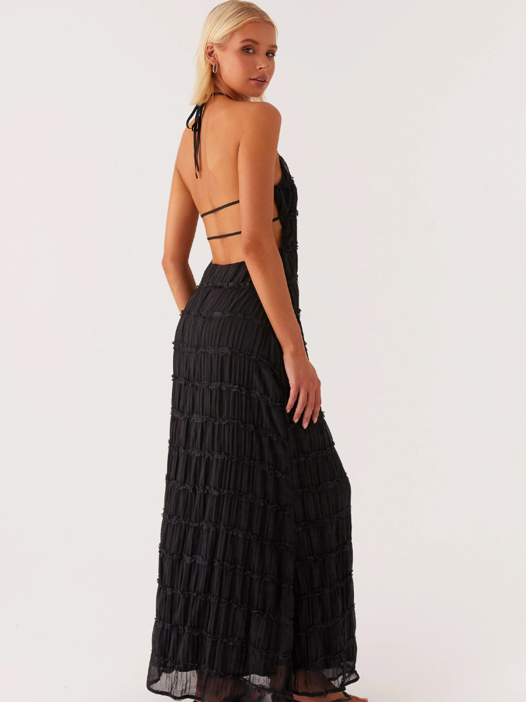 SOLÈNE - TEXTURIERTES MAXIKLEID