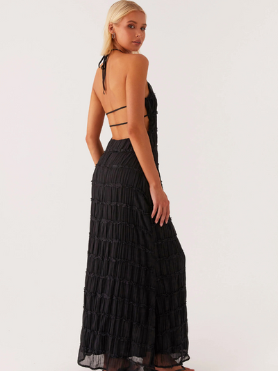 SOLÈNE - TEXTURIERTES MAXIKLEID