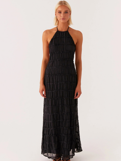 SOLÈNE - TEXTURIERTES MAXIKLEID