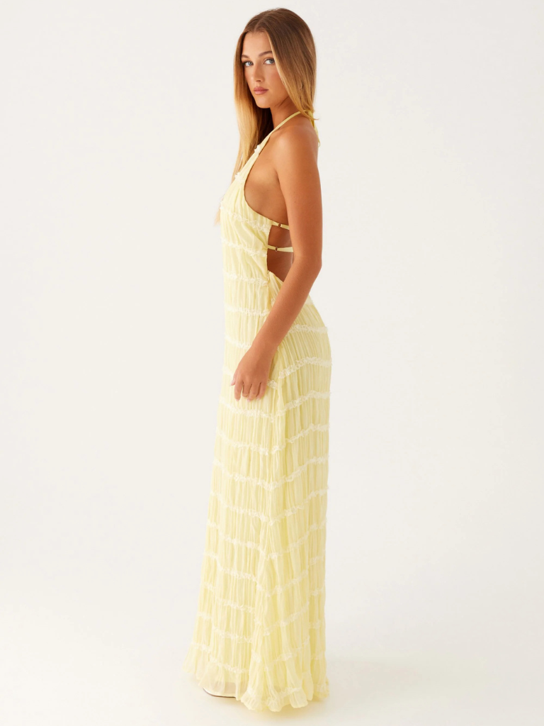 SOLÈNE - TEXTURIERTES MAXIKLEID