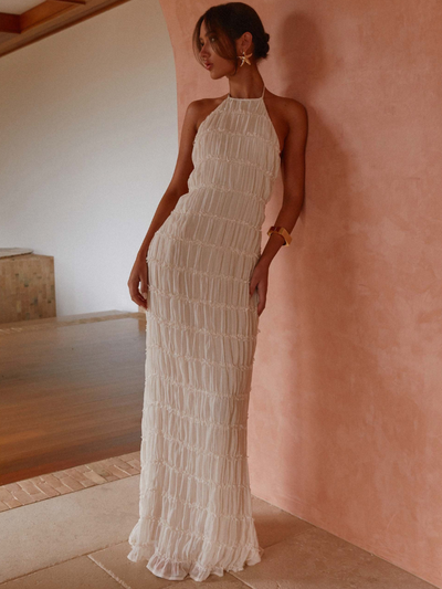 SOLÈNE - TEXTURIERTES MAXIKLEID