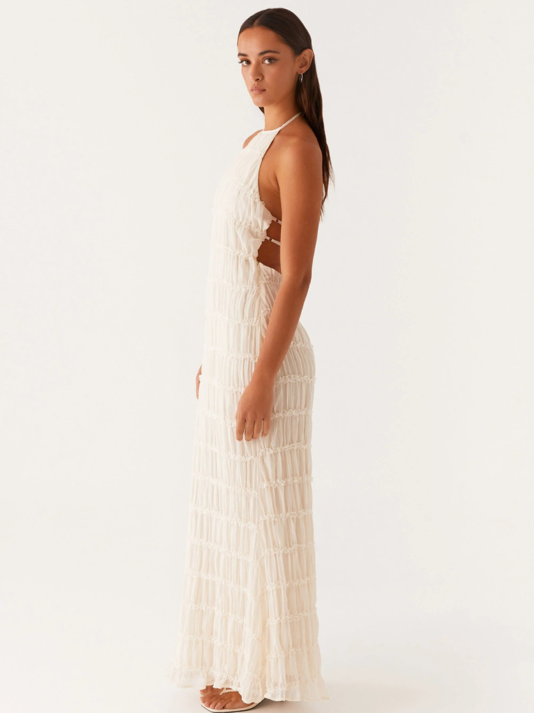 SOLÈNE - TEXTURIERTES MAXIKLEID