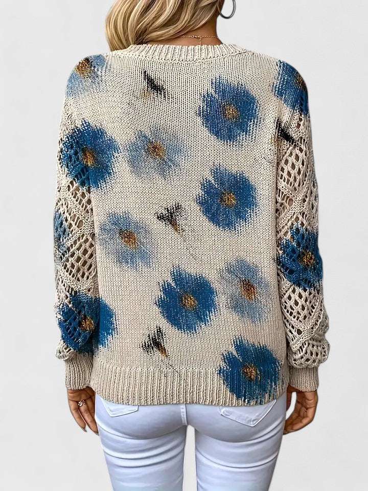 AURÉLIE | ELEGANT SWEATER WITH FLORAL DESIGN