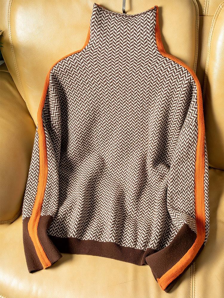 MALOU | STRIPED TURTLENECK SWEATER
