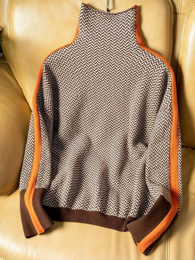 MALOU | STRIPED TURTLENECK SWEATER