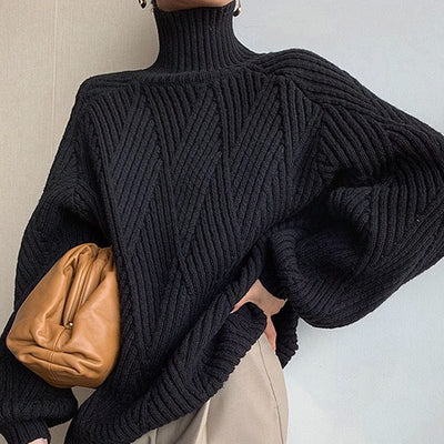 LUCIA | BLACK TURTLENECK SWEATER