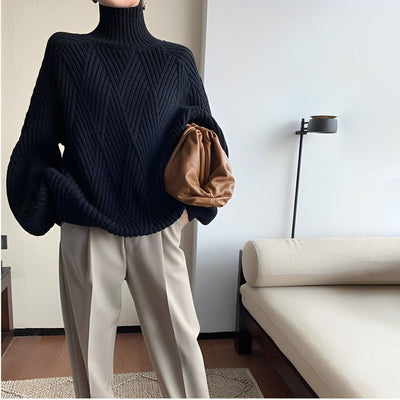 LUCIA | BLACK TURTLENECK SWEATER