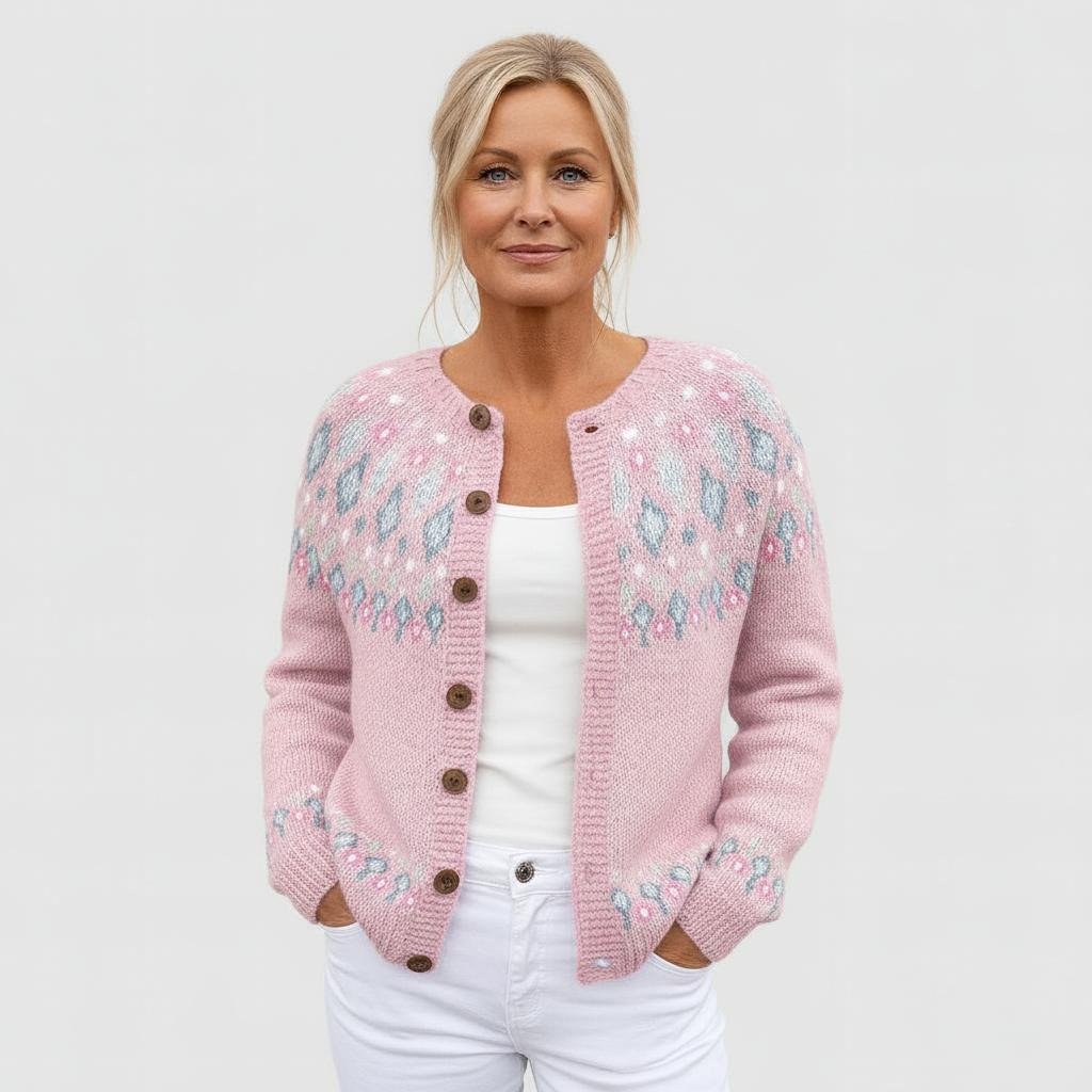 EVA | PATTERNED KNIT CARDIGAN