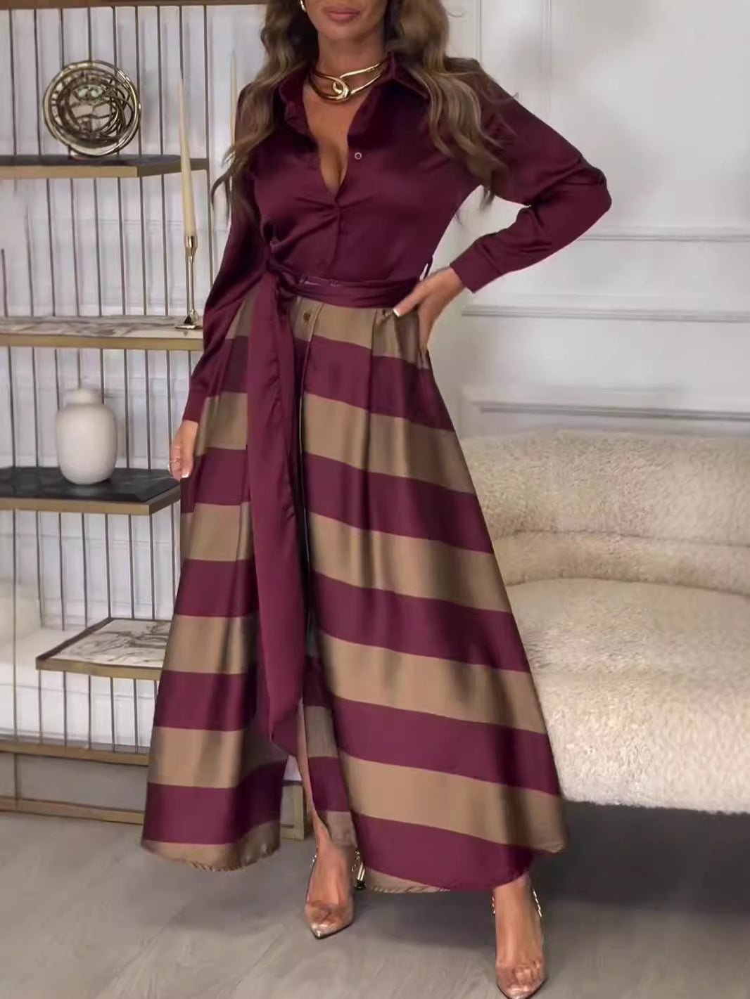 VIVIENNE | STRIPED MAXI DRESS